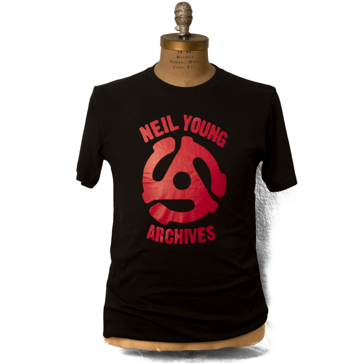 Soft Organic Archives Red Logo Men's Black T-Shirt