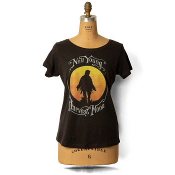 Soft Organic Vintage Harvest Moon Women's Black T-Shirt