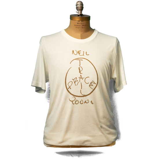 Soft Organic Peace Trail Men's White Tshirt