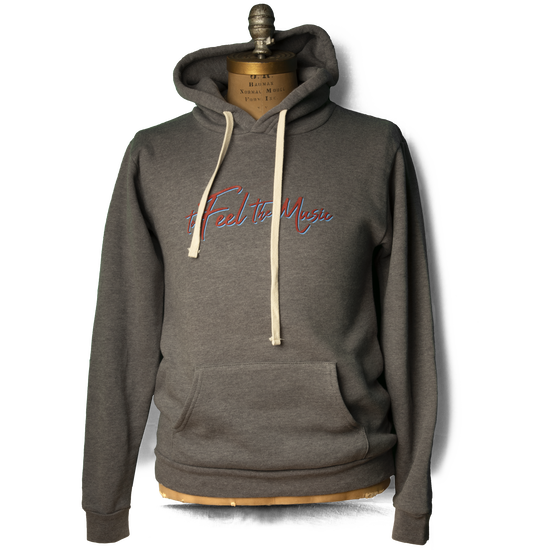 Soft Organic To Feel The Music Grey Pullover Hoodie